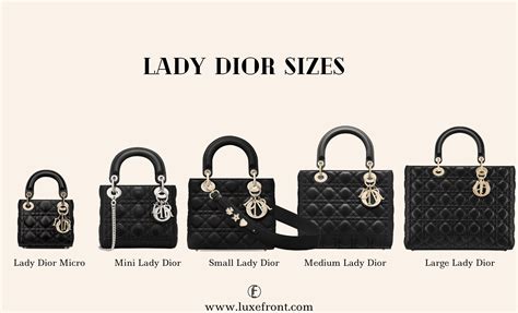 size lady dior bag|lady dior small vs medium.